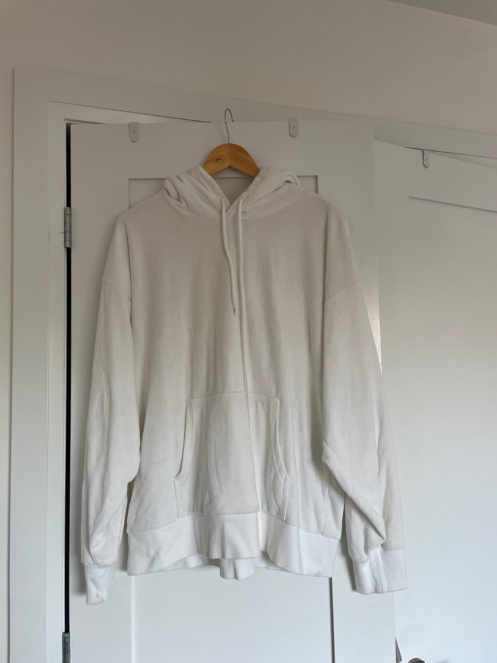 TNA Cream Towel Terry Boyfriend Hoodie